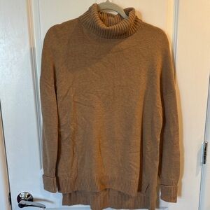 J. Crew Cozy Tan Turtleneck Sweater